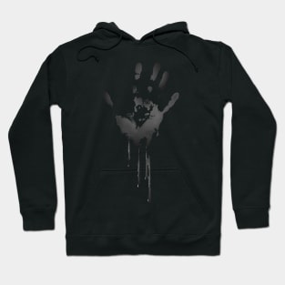 Image: Bloody hand print (grey) Hoodie